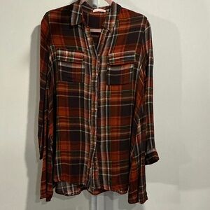 Re:named Vibrant Plaid Shirt in Red and Green